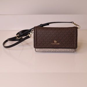 MK signature logo small phone crossbody bag